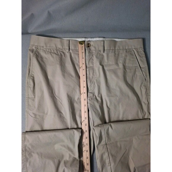 Tailor Byrd Collection Pants Men's 38x34 Chino Business Casual Flat Front Khaki - Picture 6 of 11